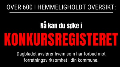 image: Sjekk hvem i din kommune som står i KONKURS-REGISTERET